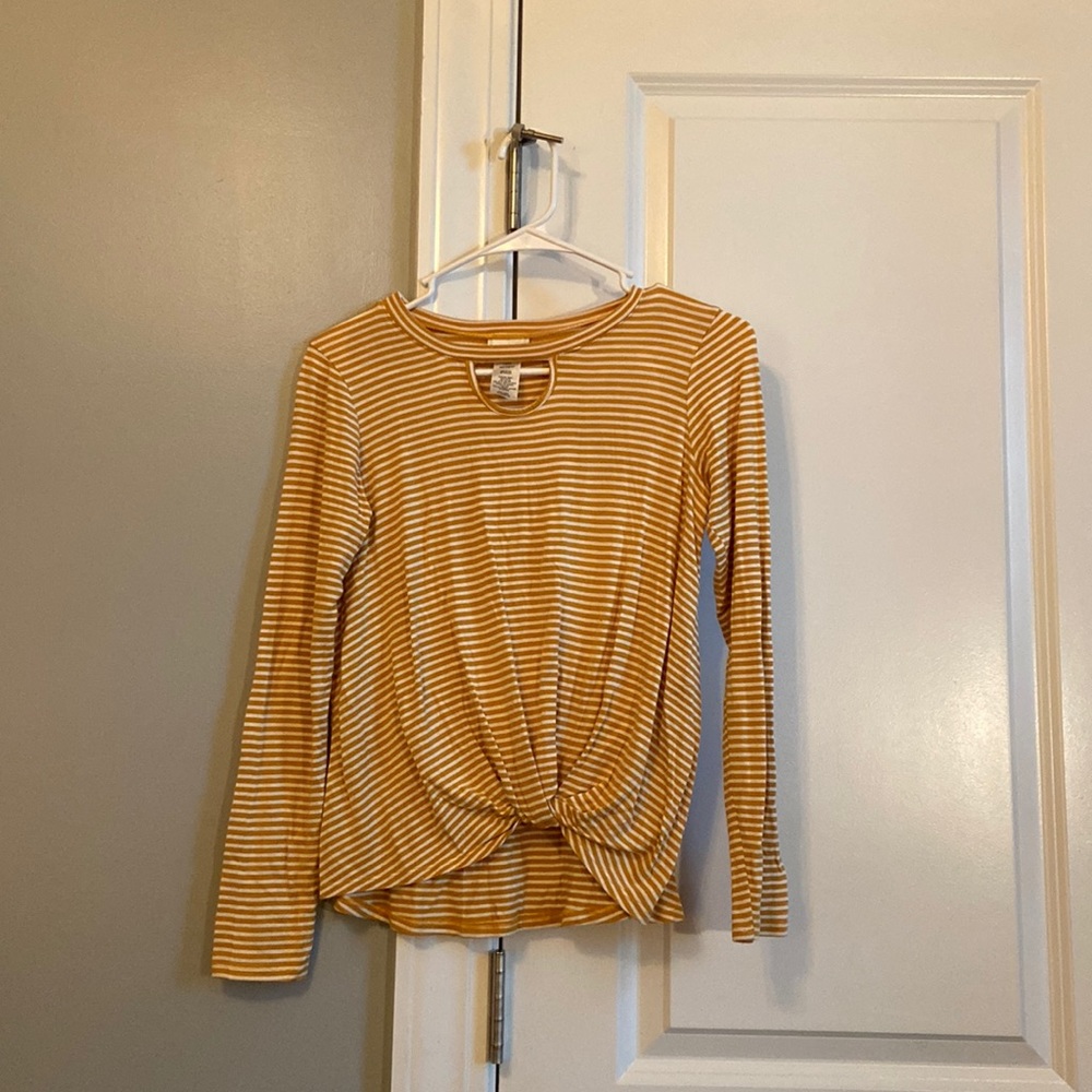stripped long sleeve with cut out